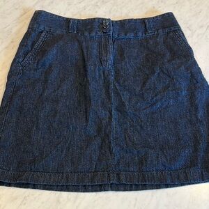 Ann Taylor Dark Blue Mini Skirt Petite Size 4